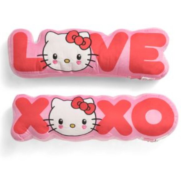 Hello Kitty Set Of 2 Love And Xoxo Pillows - NWT - Picture 1 of 6